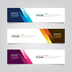 Wall Mural - vector abstract web banner design template. collection of web banner template. abstract geometric we