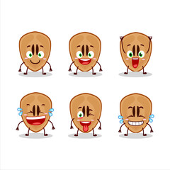 Poster - Cartoon character of slice of sapodilla with smile expression