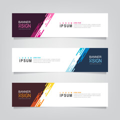 Wall Mural - vector abstract web banner design template. collection of web banner template. abstract geometric we