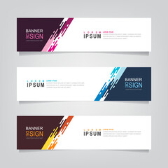 Wall Mural - vector abstract web banner design template. collection of web banner template. abstract geometric we