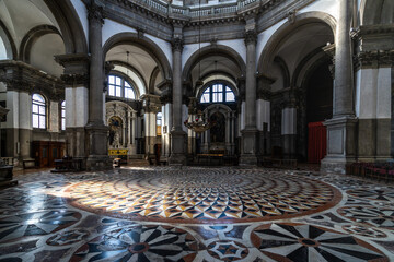 Wall Mural - Interior of Santa Maria della Salute, one of the most visited church in Venice, Italy