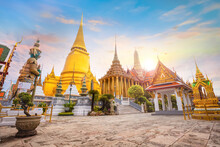 Wat Phra Kaew Is A Sacred Temple And It's A Part Of The Thai Grand Palace, The Temple Houses An Ancient Emerald Buddha