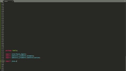Wall Mural - java programming language source code typing effect. java programmer ticker colored commands editor 