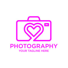 Poster - camera photography logo icon vector template 