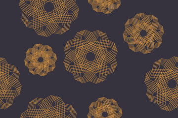 Wall Mural - seamless, abstract background pattern made with repeated lines forming polygonal geometric shapes in