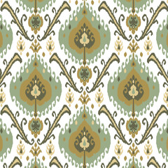 Wall Mural - ethnic ikat chevron pattern background Traditional pattern on the fabric in Indonesia and other Asian countries