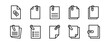 File attachment icon set. Vector graphic illustration. Suitable for website design, logo, app, template, and ui. 