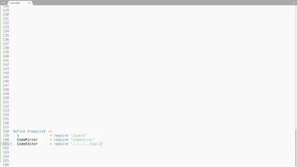 Wall Mural - coffeescript programming language source code typing effect. coffeescript programmer ticker colored 