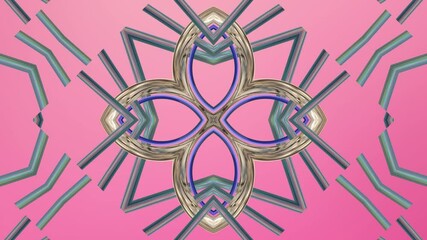 Wall Mural - Abstract pink background with 3D pattern. Design, art