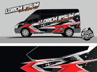 Car wrap graphic racing abstract strip and background for car wrap and vinyl sticker 