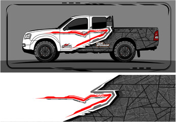 Wall Mural - Car wrap graphic racing abstract strip and background for car wrap and vinyl sticker 