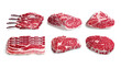 © Павел Феоктистов - Set of fresh meat in a realistic style. Food 3d vector isolated objects. Gastronomic products