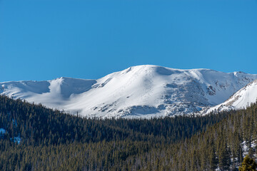 Sticker - snow covered mountains