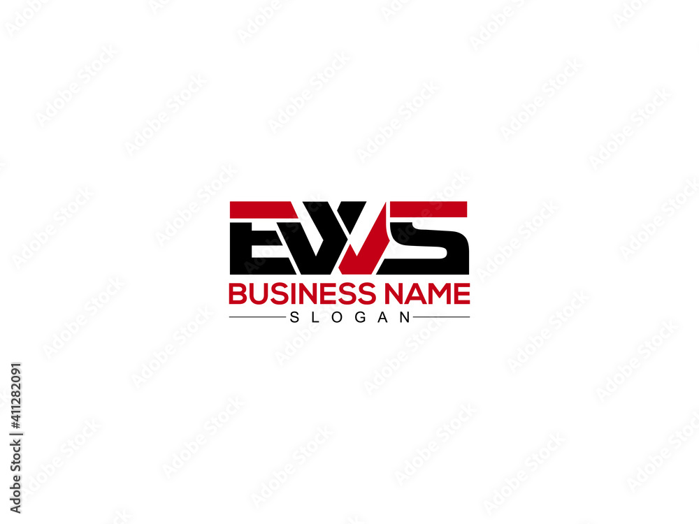 EWS Logo Letter Vector For Brand Stock Vector | Adobe Stock