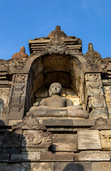 Canvas Print - Bouddha du temple de Borobudur, Indonésie