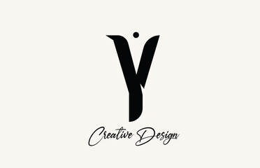 Y simple black and white alphabet letter logo icon design. Corporate and lettering. Elegant identity template with creative text