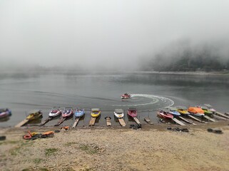 mist on the river