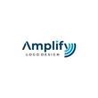 Modern and unique wordmark logo about amplify on a white background.
EPS 10, Vector.
