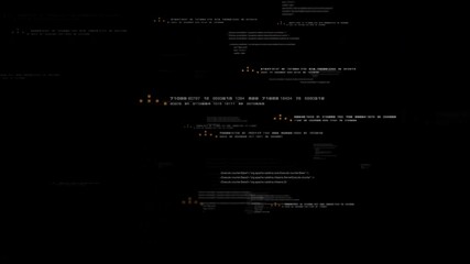 Aufkleber - Futuristic simulation of 5G network concept, artificial intelligence quantum physic matrix particles deep learning performing analytic computational head up display loop background with alpha channel