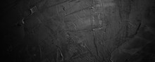 Dark And Black Grunge And Texture Cement Or Concreate Horizontal Background