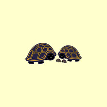Vector Of Turtle Design On A White Background. Reptile. Animals. Easy Editable Layered Vector Illustration.
