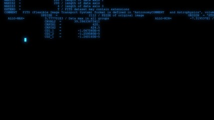 4K - Hacker code running down a computer screen terminal