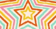 Hand drawn retro background with stars. Animated 70s style looped vintage background with stars. Aesthetic abstract trendy pattern. 