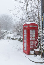 Telephone Box In The Snow