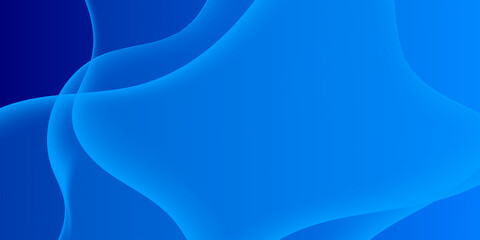 Blue liquid abstract background. Blue fluid vector banner template for social media, web sites. Wavy shapes. Business digital presentation design.