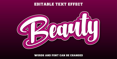 Wall Mural - Editable text effect beauty style