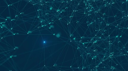 Wall Mural - technology connection digital big data concept. abstract of digital data flow on blue background. tr