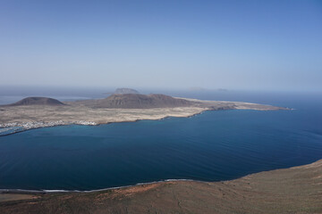 Stunning view from the cliffs of Lanzarote, Canary Islands.