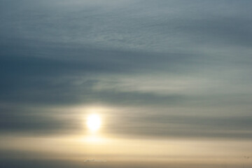 Altostratus clouds, a precursor of rain or snow