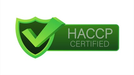 Sticker - HACCP Certified icon on white background. stock illustration.