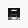 © Iamginan - Terrace cafe minimalist logo vector illustration design