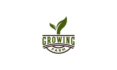 Sticker - logo for farm with white background, simple logo that is easy to recognize and understand