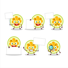 Sticker - Slice of jackfruit cartoon character bring information board