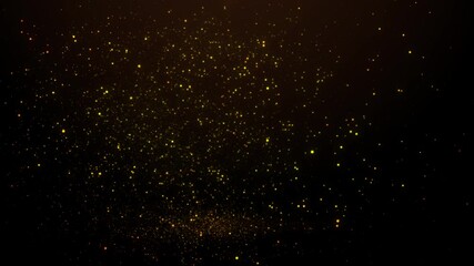 Wall Mural - gold particles abstract background with shining golden floor particle stars dust. futuristic glitter