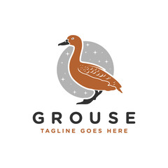 Poster - modern grouse bird logo