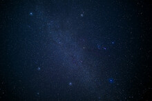 Winter's Diamond Constellation In Starry Night Sky