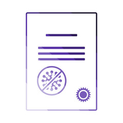 Sticker - No Coronavirus Certificate Icon