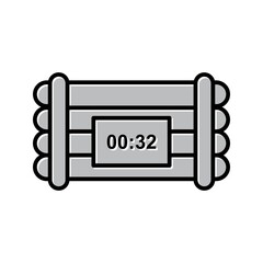 Poster - Unique Time Bomb Vector Line Icon