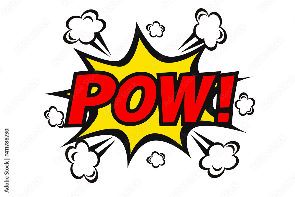 Poster Powの文字の漫画風の吹き出しいイラスト素材 Mshin