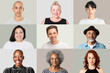 © Rawpixel.com - Smiley people mockup closeup portrait on gray background collection