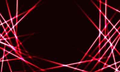 Wall Mural - Glowing futuristic lines in the dark space. Abstract futuristic technology art wallpaper. Vector light banner.