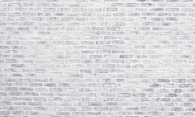 Wall Mural - White washed brick wall texture. Light grey rough brickwork. Whitewashed vintage background