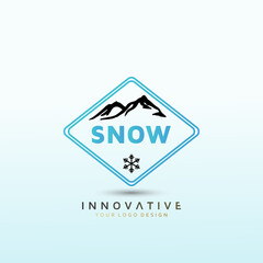 Sticker - Snow Fitness logo design. Dumbbell icon Vector logo design template idea.