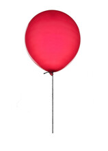 Real Red Party Balloon Isolated On White.