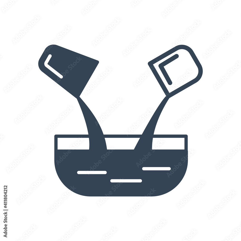 Vector black icon beverages industry, pouring and mixing liquids