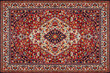 Old Red Persian Carpet Texture, abstract ornament
